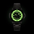 Breitling Superocean Automatic 46 Super Diver reference E10379D31L1E1 with Green dial, Titanium case, bracelet, illuminated dial view