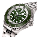 Breitling Superocean Automatic 46 Super Diver reference E10379D31L1E1 with Green dial, Titanium case, bracelet, three-quarter view