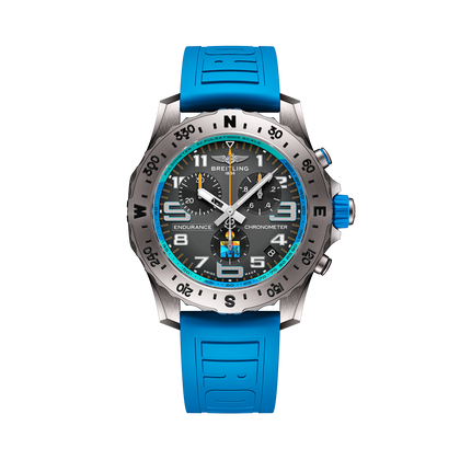 Breitling Endurance Pro IRONMAN® World Championship 2025 reference E823105A1M1S1 with Anthracite dial, Titanium case, rubber strap, front view