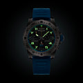 Breitling Endurance Pro IRONMAN® World Championship 2025 reference E823105A1M1S1 with Anthracite dial, Titanium case, rubber strap, illuminated dial view