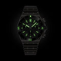 Breitling Super Chronomat B01 44 reference EB0136251M1E1 with Anthracite dial, Titanium case, bracelet, illuminated dial view