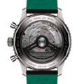 Caseback view of Breitling Navitimer B01 Chronograph 43 Aston Martin Aramco Formula ONE™ team reference EB01381A1B1X1