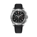 Breitling Super Avenger B01 Chronograph 46 reference EB0148101B1X1 with Black dial, Titanium case, calfskin strap, front view