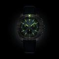 Breitling Super Avenger B01 Chronograph 46 reference EB0148101C1X1 with Blue dial, Titanium case, calfskin strap, illuminated dial view