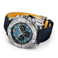 Breitling Super Avenger B01 Chronograph 46 reference EB0148101C1X1 with Blue dial, Titanium case, calfskin strap, bracelet or strap configuration view