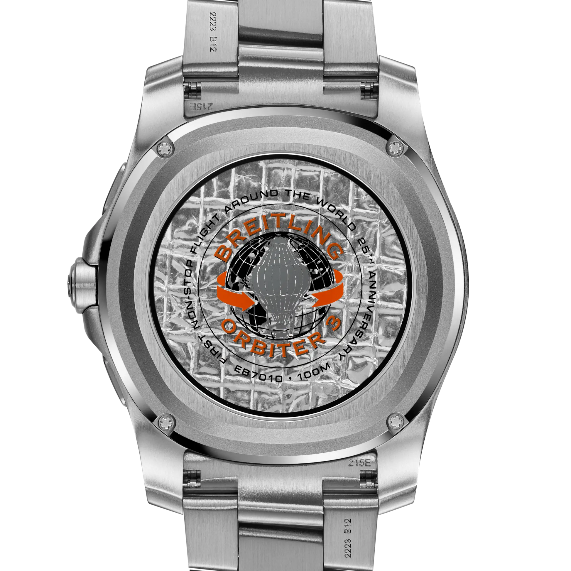 Caseback view of Breitling Aerospace B70 Orbiter reference EB70101A1O1E1