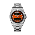 Breitling Aerospace B70 Orbiter reference EB70101A1O1E1 with Orange dial, Titanium case, bracelet, front view