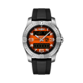 Breitling Aerospace B70 Orbiter reference EB70101A1O1S1 with Orange dial, Titanium case, rubber strap, front view
