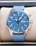 IWC Pilot’s Watch Chronograph 41 IW388117 light blue dial hero view