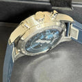 IWC IW388120 Le Petit Prince sapphire caseback and blue rubber strap