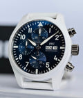 IWC Pilot’s Watch Chronograph 41 Le Petit Prince IW389410 blue dial angled front view