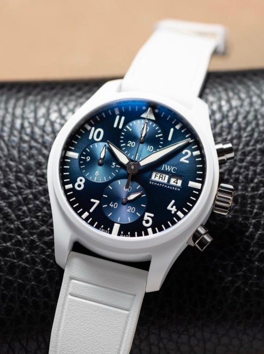 IWC Pilot’s Watch Chronograph 41 Le Petit Prince IW389410 white ceramic hero view