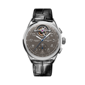 Breitling Premier B21 Chronograph Tourbillon 42 Gaston Breitling reference JB2120A61B1P1 with Anthracite dial, 18k white gold case, alligator strap, front view