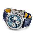 Breitling Navitimer B02 Chronograph 41 Cosmonaute Scott Carpenter Centenary reference LB0240211C1P1 with Blue dial, Platinum case, alligator strap, bracelet or strap configuration view