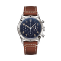 Breitling AVI 1953 Edition reference LB0920131C1X1 with Blue dial, Platinum case, calfskin strap, front view