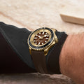 Breitling Superocean Automatic 44 reference N17376201Q1S1 with Brown dial, Bronze case, rubber strap, on-wrist view