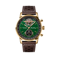 Breitling Top Time B21 Ford Mustang reference NB21251A1L1X1 with Green dial, Bronze case, calfskin strap, front view