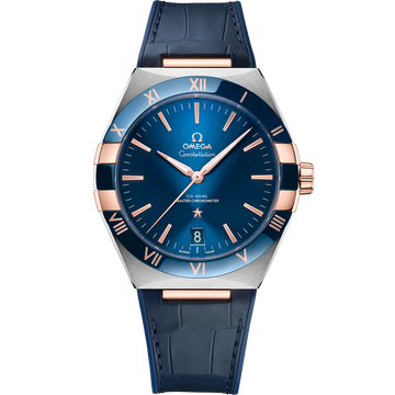 Omega Constellation 41mm Blue Dial Steel and Sedna Gold Leather Strap 131.23.41.21.03.001 UNWORN 2026