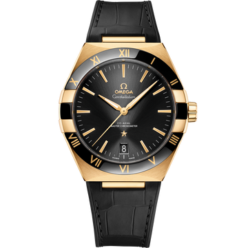 Omega Constellation 41mm Black Dial Yellow Gold Leather Strap 131.63.41.21.01.001 UNWORN 2026