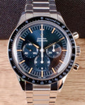 Omega Speedmaster First Omega in Space 310.30.40.50.06.001 front view on steel bracelet