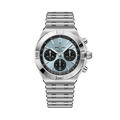 Breitling Chronomat B01 Chronograph 42 reference PB0158101C1A1 with Ice blue dial, Stainless steel & platinum case, bracelet, front view