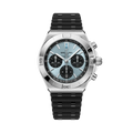 Breitling Chronomat B01 Chronograph 42 reference PB0158101C1S1 with Ice blue dial, Stainless steel & platinum case, rubber strap, front view