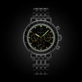 Breitling Navitimer B19 Chronograph 43 Perpetual Calendar reference PB1921251B1A1 with Anthracite dial, Stainless steel & platinum case, bracelet, illuminated dial view