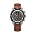 Breitling Navitimer B19 Chronograph 43 Perpetual Calendar reference PB1921251B1P1 with Anthracite dial, Stainless steel & platinum case, alligator strap, front view