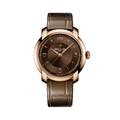 Breitling Lady Premier Automatic 36 reference R10310121Q1P1 with Brown dial, 18k red gold case, alligator strap, front view