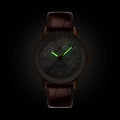 Breitling Navitimer Automatic 36 reference R17327211A1P1 with Mother-of-pearl dial, Small scale traceable 18K red gold case, alligator strap, illuminated dial view