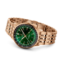 Breitling Navitimer Automatic GMT 41 reference R32310251L1R1 with Green dial, Small scale traceable 18K red gold case, bracelet, bracelet or strap configuration view