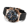Breitling Super Chronomat B01 44 reference RB01362A1C1S1 with Blue dial, 18k red gold case, rubber strap, bracelet or strap configuration view