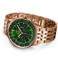 Breitling Navitimer B01 Chronograph 46 reference RB0137241L1R1 with Green dial, 18k red gold case, bracelet, bracelet or strap configuration view