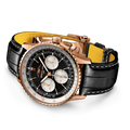 Breitling Navitimer B01 Chronograph 43 reference RB0138211B1P1 with Black dial, 18k red gold case, black alligator strap, bracelet or strap configuration view