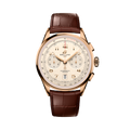 Breitling Premier B01 Chronograph 42 reference RB0145371G1P2 with Cream dial, 18k red gold case, alligator strap, front view