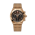 Breitling Chronomat B01 Chronograph 42 reference RB0158101Q1R1 with Brown dial, 18k red gold case, bracelet, front view