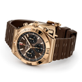 Breitling Chronomat B01 Chronograph 42 reference RB0158101Q1S1 with Brown dial, 18k red gold case, rubber strap, bracelet or strap configuration view