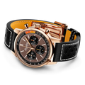 Breitling Top Time B01 reference RB01761A1Q1X1 with Bronze dial, 18k red gold case, calfskin strap, bracelet or strap configuration view