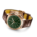 Breitling Premier B09 Chronograph 40 reference RB0930361L1P1 with Green dial, 18k red gold case, alligator strap, bracelet or strap configuration view