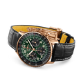 Breitling Navitimer B12 Chronograph 41 Cosmonaute reference RB12302A1L1P1 with Green dial, 18k red gold case, alligator strap, bracelet or strap configuration view