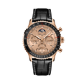 Breitling Navitimer B19 Chronograph 43 Perpetual Calendar 140th Anniversary reference RB19101A1H1P1 with Solid gold dial, 18k red gold case, alligator strap, front view