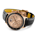 Breitling Navitimer B19 Chronograph 43 Perpetual Calendar 140th Anniversary reference RB19101A1H1P1 with Solid gold dial, 18k red gold case, alligator strap, bracelet or strap configuration view