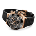 Breitling Super Chronomat B19 44 Perpetual Calendar 140th Anniversary reference RB19301A1G1S1 with Transparent dial, 18k red gold case, rubber strap, bracelet or strap configuration view