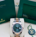 Rolex Datejust 41 green Roman dial 126331 complete-set presentation with Rolex box and warranty materials