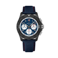 Breitling Avenger B01 Chronograph 42 Night Mission America250 reference SB01464A1C1X1 with Blue dial, Ceramic case, calfskin strap, front view