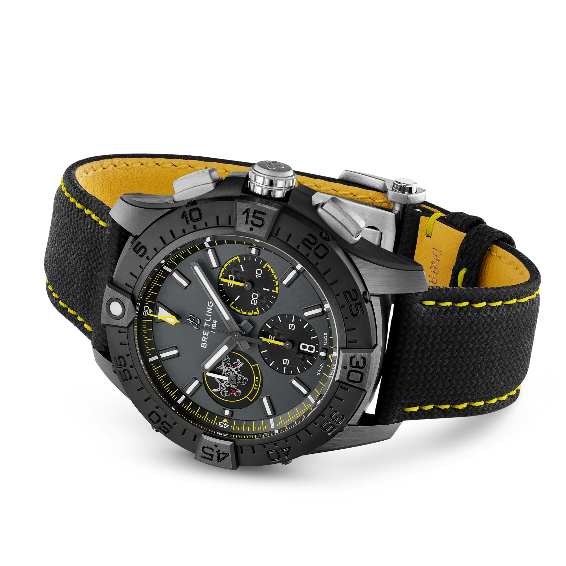 Breitling Avenger B01 Chronograph 44 Night Mission Bloodhounds reference SB01472A1B1X1 with Anthracite dial, Ceramic case, calfskin strap, bracelet or strap configuration view