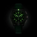Breitling Super Avenger B01 Chronograph 46 Night Mission reference SB0148101B1X1 with Carbon dial, Ceramic case, calfskin strap, illuminated dial view