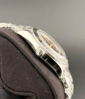 Tudor Black Bay 58 crown-side profile showing the Tudor rose screw-down crown
