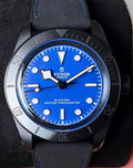 Tudor Black Bay Ceramic Blue M79210CNU-0007 unworn 2025, front view of the blue dial and black ceramic case