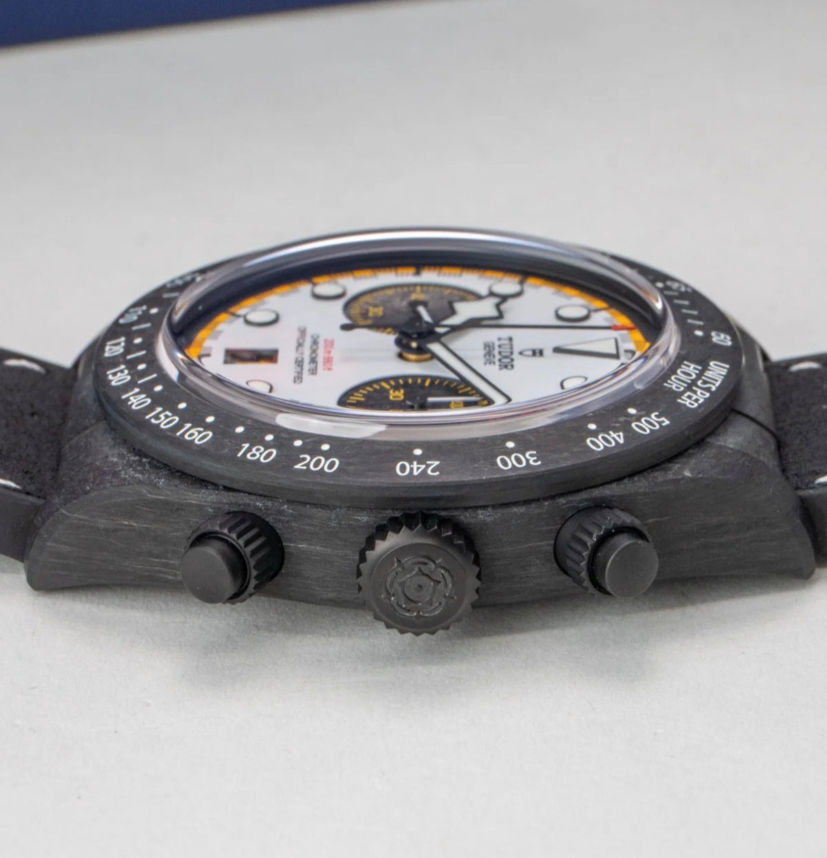 Tudor Black Bay Chrono Carbon 26 M79377KN-0003 crown and chronograph pushers